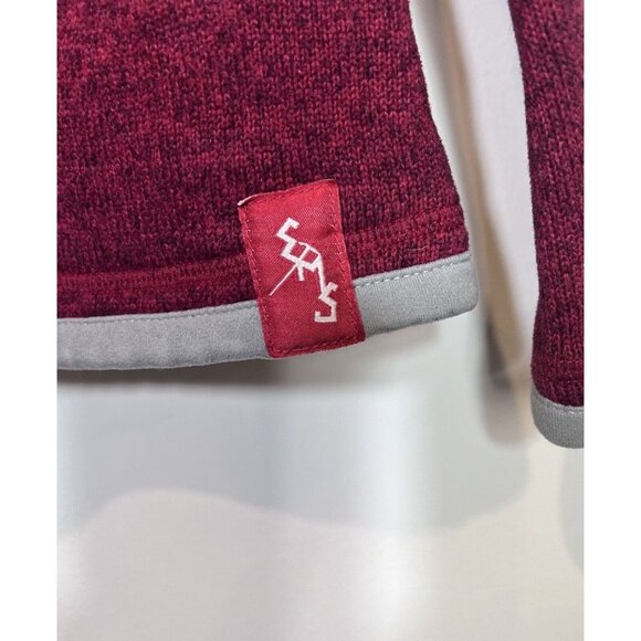 Eastern Mountain Sports Jacket S Womens Fleece Red Full Zip Sweater Size Small - Picture 7 of 11